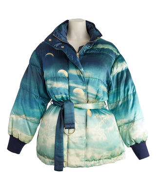 Moon Print Puffer Jacket