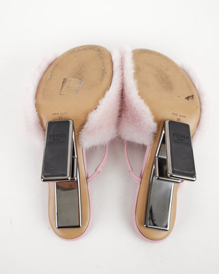 Fur Leather Trim Slides