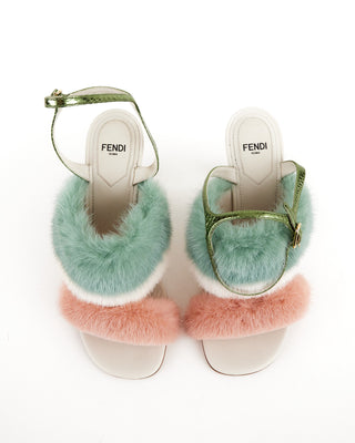 Fur Animal Print Sandals