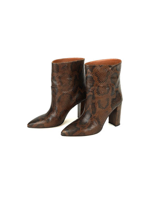 Leather Animal Print Boots