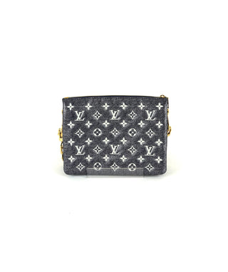 LV Monogram Denim Printed Coussin PM Bag