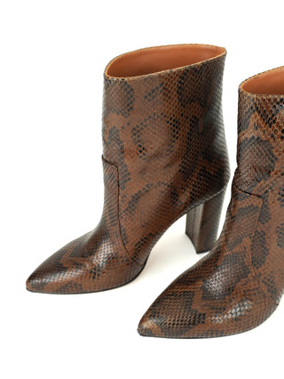 Leather Animal Print Boots