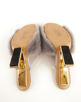 Fur Leather Trim Slides